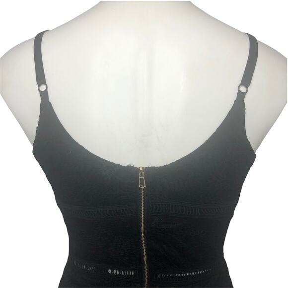 MiaoMiao Black Lace Overlay Pencil Dress - Size Large - Picture 7 of 12